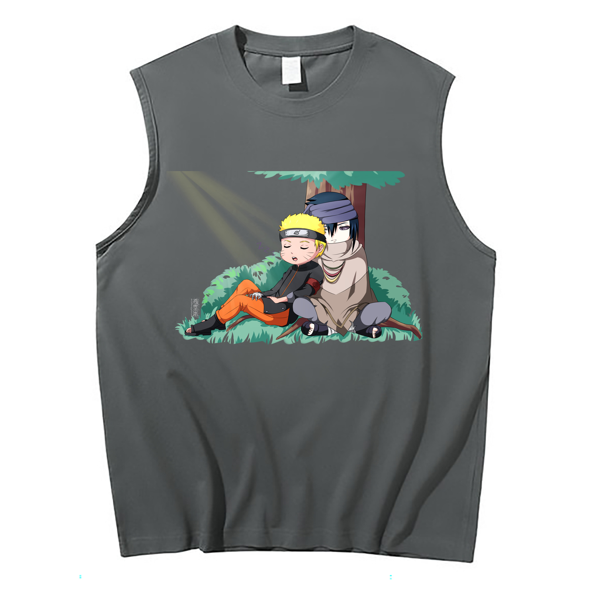 （画像用） NARUTO -ナルト- うずまき ナルト Uzumaki Naruto コットン100％タンクトップ（フロントプリント）
